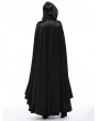 Dark in love Black Retro Gothic Knight Errant Cutout Long Velvet Cape for Women