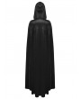 Dark in love Black Retro Gothic Knight Errant Cutout Long Velvet Cape for Women