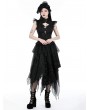 Dark in love Black Gothic Daily Wear Messy Irregular Skirt