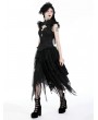 Dark in love Black Gothic Daily Wear Messy Irregular Skirt