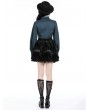 Dark in love Black Gothic Lolita Frilly Layered Velvet Mini Skirt