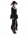 Dark in love Black Vintage Gothic Goddess Elegant Velvet Top for Women