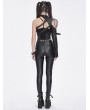 Devil Fashion Black Gothic Punk Buckled One Shoulder Armer for Women