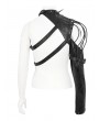 Devil Fashion Black Gothic Punk Buckled One Shoulder Armer for Women