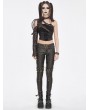 Devil Fashion Coffee Gothic Punk Buckled One Shoulder Armer for Women