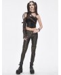 Devil Fashion Coffee Gothic Punk Buckled One Shoulder Armer for Women