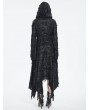Devil Fashion Black Gothic Punk Irregular Distressed Hooded Jacket for Women