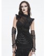Devil Fashion Black Gothic Punk Spike Rivet Long Fishnet Gloves for Women
