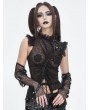 Devil Fashion Black Gothic Punk Spike Rivet Long Fishnet Gloves for Women