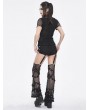 Devil Fashion Black Gothic Punk Detachable Leg Warmers Flared Hot Pants for Women