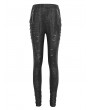 Devil Fashion Black Gothic Punk Chain Mesh Long Leggings for Women