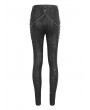 Devil Fashion Black Gothic Punk Chain Mesh Long Leggings for Women