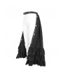 Devil Fashion Black Gothic Punk Open Front Ruffle Hem Half Skirt