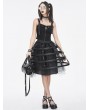 Devil Fashion Black Gothic Four-Loop Mesh Bustle Petticoat