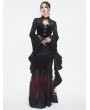 Eva Lady Black Vintage Gothic Hollow Out Lace Trumpet Sleeve Short Jacket for Women