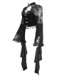 Eva Lady Black Vintage Gothic Hollow Out Lace Trumpet Sleeve Short Jacket for Women