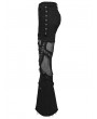 Punk Rave Black Gothic Punk Hollow Mesh Cross Frayed Pants for Women