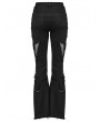 Punk Rave Black Gothic Punk Hollow Mesh Cross Frayed Pants for Women