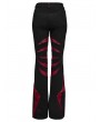 Punk Rave Black and Red Gothic Pointed Spider Web Flared Trousers for Women