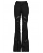 Punk Rave Black Gothic Pointed Spider Web Flared Trousers for Women