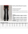 Punk Rave Black Gothic Pointed Spider Web Flared Trousers for Women