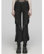 Punk Rave Black Gothic Punk Cool Daily Wear Techwear Loose Trousers for Women