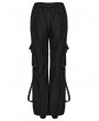 Punk Rave Black Gothic Punk Cool Daily Wear Techwear Loose Trousers for Women