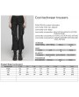 Punk Rave Black Gothic Punk Cool Daily Wear Techwear Loose Trousers for Women