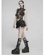 Punk Rave Black Gothic Punk Detachable Belt Pockets Hot Shorts for Women