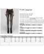 Punk Rave Black Sexy Gothic Punk Mesh Spliced Hollow Out Leggings for Women