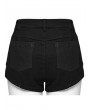 Punk Rave Black Gothic Punk Cross Eyelet Hot Shorts for Women