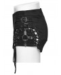 Punk Rave Black Gothic Punk Hollow Eyelet Low Waist Hot Shorts for Women