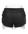 Punk Rave Black Gothic Punk Hollow Eyelet Low Waist Hot Shorts for Women