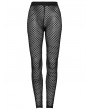 Punk Rave Black Gothic Punk Mesh Perspective Leggings for Women