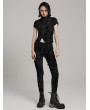 Punk Rave Black Gothic Decayed Punk Slim Fit Long Trousers for Women