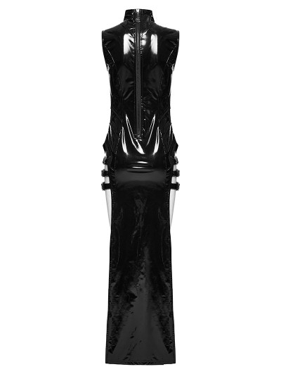 black strapless leather dress SIMKHAI Women's Carrington Leather Bustier Gown in Black, Size 00