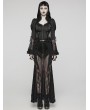 Punk Rave Black Gothic Lace Mesh Sexy Long Fishtail Skirt