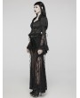 Punk Rave Black Gothic Lace Mesh Sexy Long Fishtail Skirt