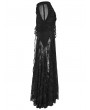 Punk Rave Black Gothic Lace Mesh Sexy Long Fishtail Skirt