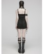 Punk Rave Black Gothic Sexy Punk Folds Eyelets Slim Fit Short Dress