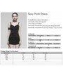 Punk Rave Black Gothic Sexy Punk Folds Eyelets Slim Fit Short Dress