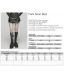 Punk Rave Black Gothic Punk Zipper Faux Leather Short Wrap Skirt