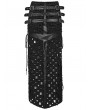 Punk Rave Black Sexy Gothic Punk Buckle Cross Hollowed Long Slit Skirt