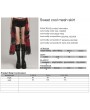 Punk Rave Black and Red Gothic Sweet Cool Asymmetrical Layered Gradient Mesh Skirt