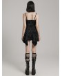 Punk Rave Black Gothic Wasteland Punk Eyelet Webbing Slip Dress