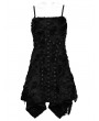 Punk Rave Black Gothic Wasteland Punk Eyelet Webbing Slip Dress