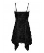 Punk Rave Black Gothic Wasteland Punk Eyelet Webbing Slip Dress