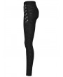 Punk Rave Black Gothic Punk Texture Knitted Leggings for Women