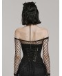 Punk Rave Black Gothic Punk Mesh Layered Underbust Corset Waistband for Women