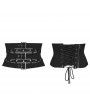 Punk Rave Black Gothic Punk Mesh Layered Underbust Corset Waistband for Women